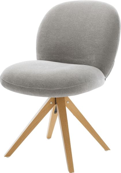 DELIFE Polsterstuhl Nube-Flex, Holzgestell kantig Natur günstig online kaufen