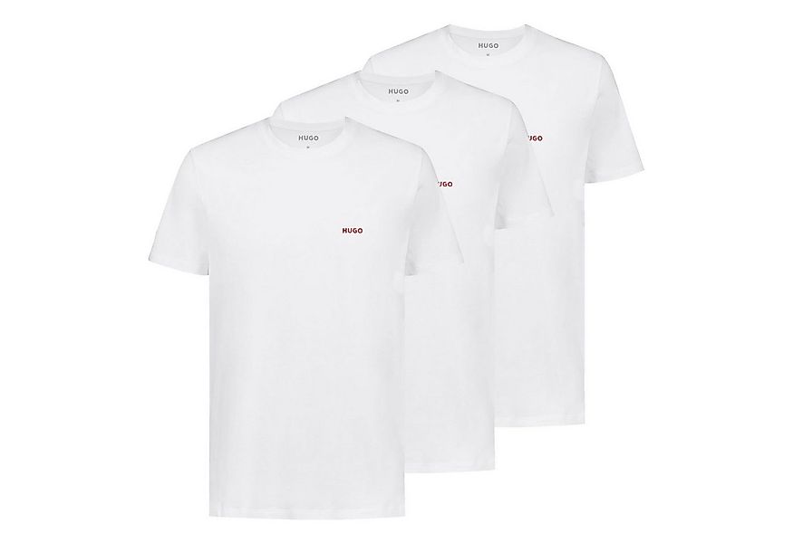HUGO Unterziehshirt Crew-Neck T-Shirt (3-St., 3 Stück) mit Logo-Print günstig online kaufen