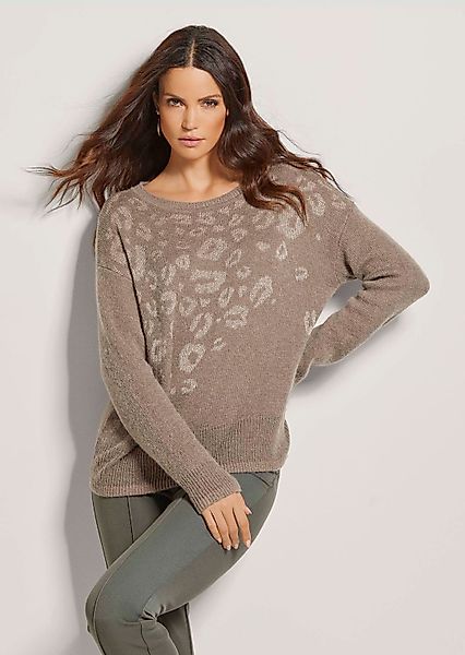 MADELEINE Strickpullover Kurzer Intarsien-Pullover mit Glanz-Effekt günstig online kaufen