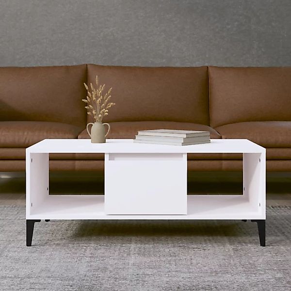 Vidaxl Couchtisch Weiß 90x50x36,5 Cm Holzwerkstoff günstig online kaufen