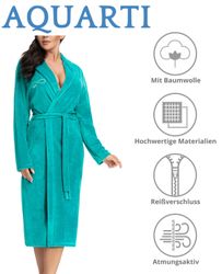 Aquarti Damenbademantel Aquarti Damen Morgenmantel aus günstig online kaufen