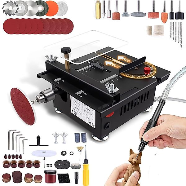 JOYOLEDER Tischkreissäge Mini Tischkreissäge mit 4 günstig online kaufen