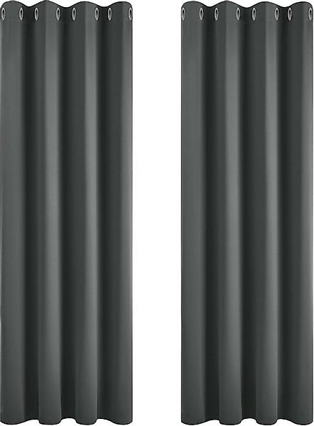 Deconovo Verdunkelungsvorhang Gardinen mit Ösen Blickdichte Vorhang Kältesc günstig online kaufen
