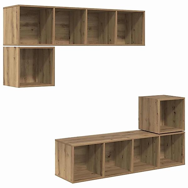 vidaXL TV-Schrank-Set 4-Tlg Artisan-Eiche 37 x 37 x 142,5 cm 3393128 günstig online kaufen