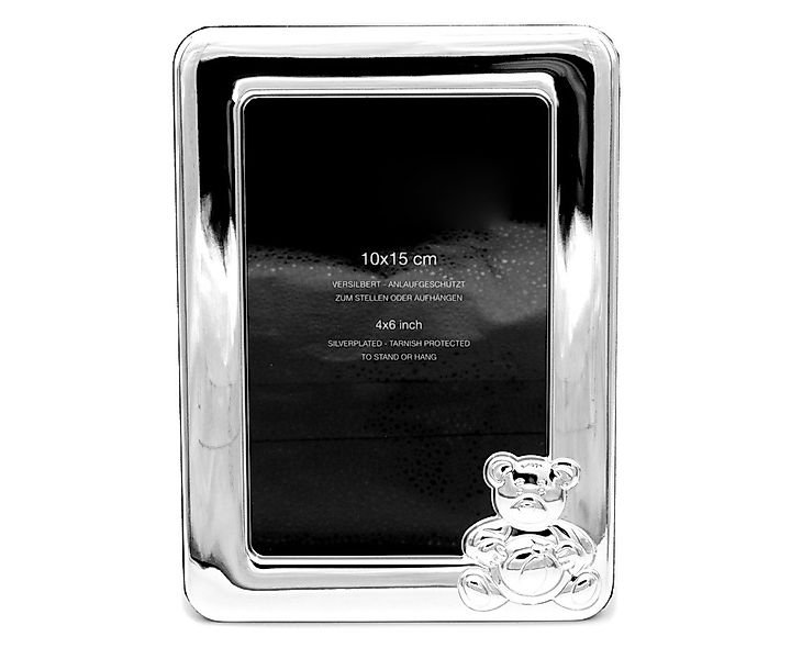 Brillibrum Bilderrahmen Fotorahmen versilbert 10x15 Rahmen Bär Baby Bilderr günstig online kaufen
