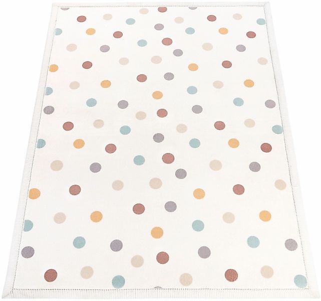 Paco Home Kinderteppich "Emilia 351" rechteckig 24 mm Höhe Kurzflor, gepunk günstig online kaufen