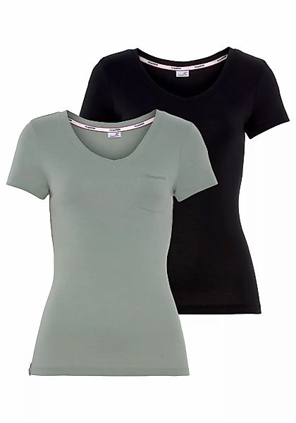KangaROOS V-Shirt, (Spar-Set, 2er-Pack), Kurzarm, figurbetonter Schnitt, au günstig online kaufen