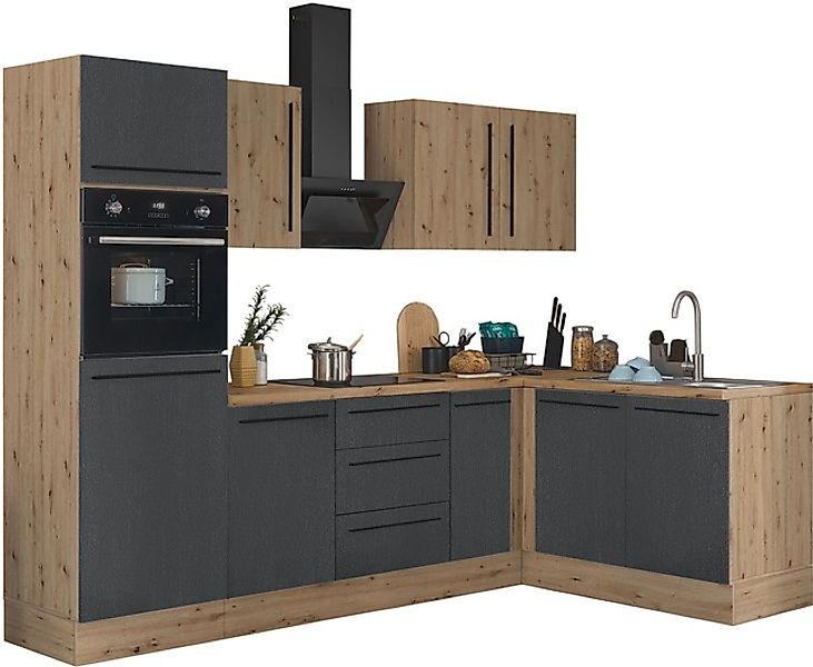 KOCHSTATION Winkelküche "Florida, Stellbreite 270x165 cm" wahlweise mit E-G günstig online kaufen