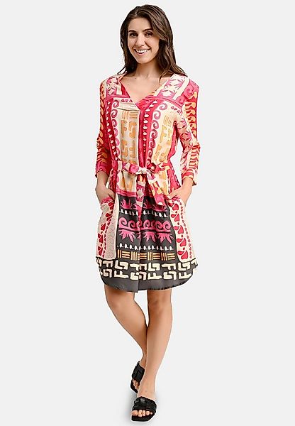 BICALLA Midikleid Kleid mit Ethno-Print in Pink (1-tlg) günstig online kaufen