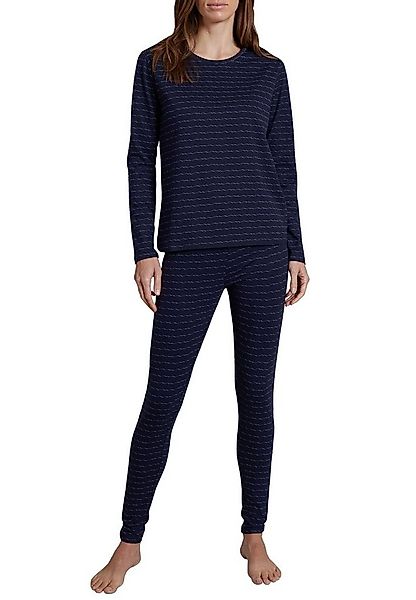 TOM TAILOR Pyjama TOM TAILOR Damen Pyjama blau bedruckt (1 tlg) günstig online kaufen