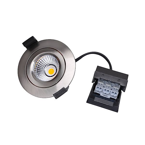 DOTLUX LED-Deckeneinbaulampe CIRCLEminidim edelstahl Ø 8,5cm günstig online kaufen