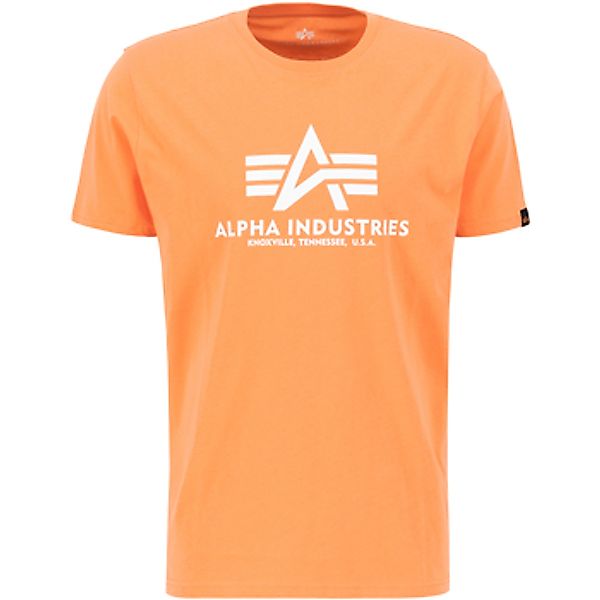 Alpha Industries  T-Shirts & Poloshirts Basic T-Shirt - tangerine günstig online kaufen