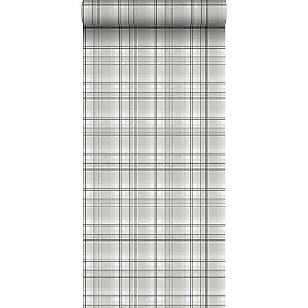 Sanders & Sanders Tapete Karomuster Dunkelgrau 53 cm x 10.05 m günstig online kaufen
