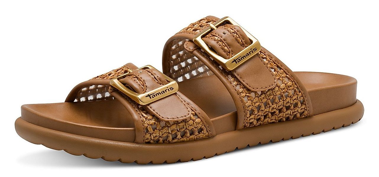 Tamaris Pantolette, Plateau, Sommerschuh, Schlupfschuh mit verstellbaren Sc günstig online kaufen