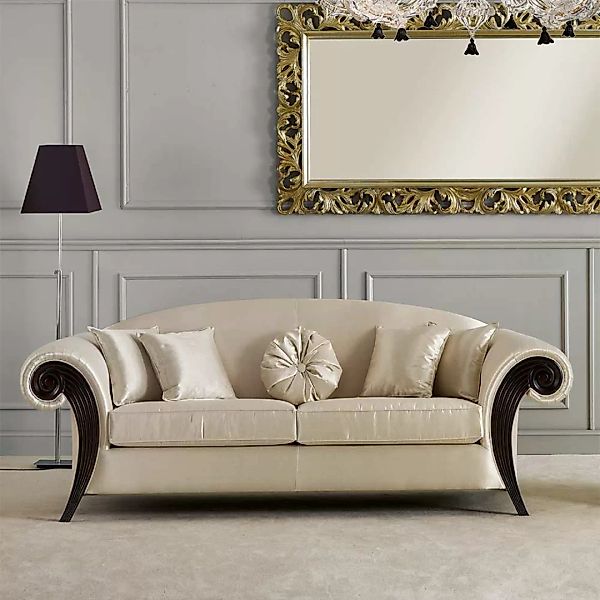 Hochwertiges Sofa in Beige und Dunkelbraun 240 cm breit günstig online kaufen