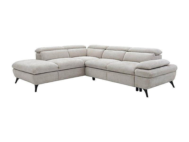 Ecksofa mit Schlaffunktion - Ecke links - Strukturstoff - mit Rückenlehne - günstig online kaufen