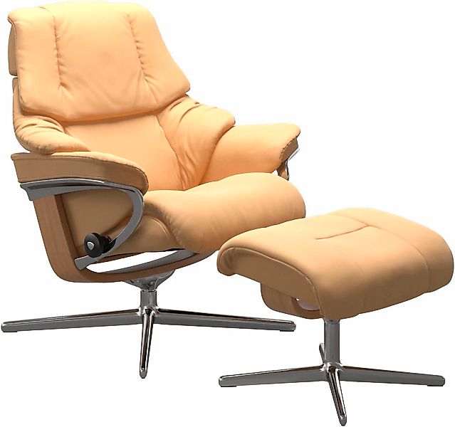 Stressless "Reno" Set, Relaxsessel mit Hocker, mit Hocker, mit Cross Base, günstig online kaufen
