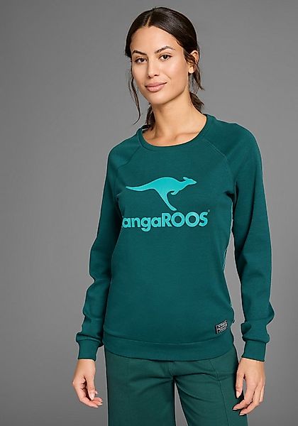KangaROOS Sweatshirt Langarm, figurumspielender Schnitt, mit Print, Rundhal günstig online kaufen