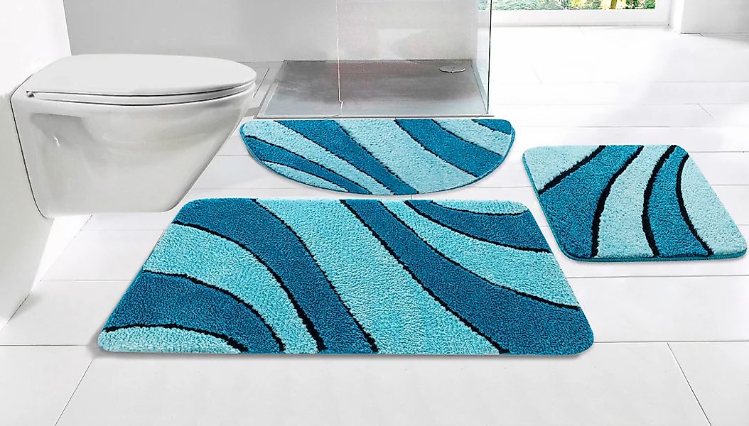 my home Badematte "Anna, Badvorleger, Badezimmer Teppich" Höhe 16 mm rutsch günstig online kaufen