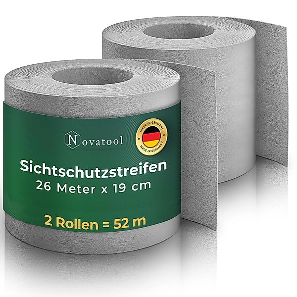 Novatool  PP 52m RollenSichtschutzstreifen für Doppelstabmattenzaun Fenster günstig online kaufen