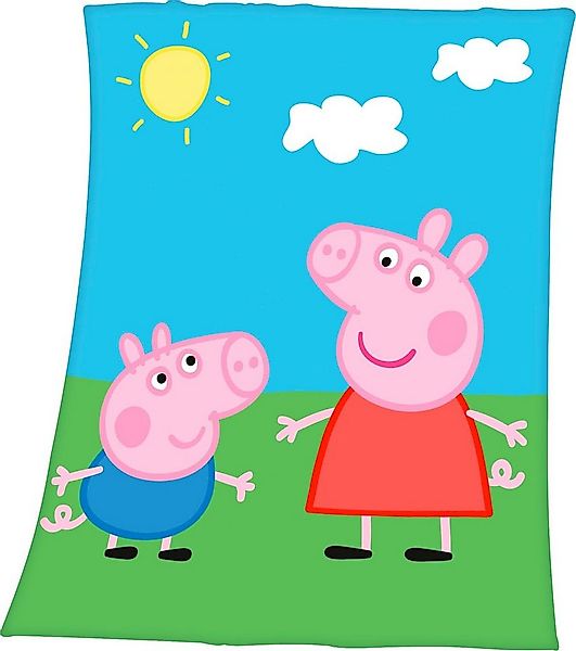 Kinderdecke Peppa Pig, mit tollem Peppa Pig Motiv, Kuscheldecke günstig online kaufen