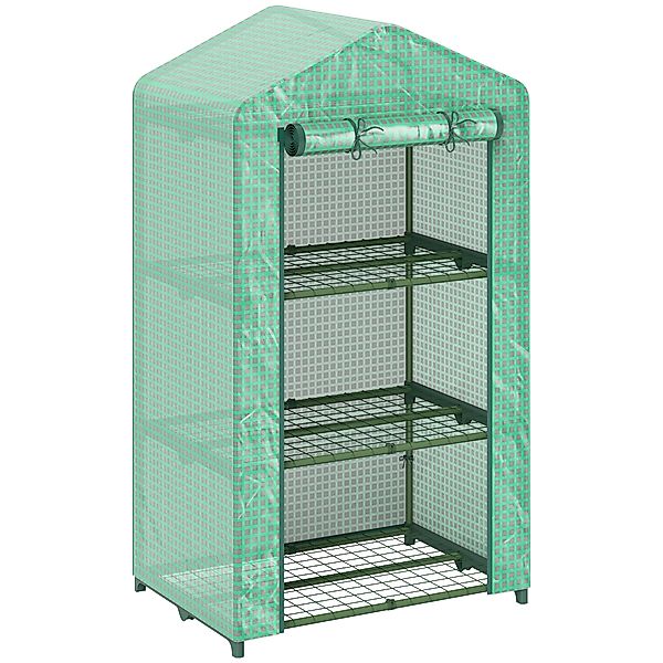 Outsunny Garten-Gewächshaus mit 3 Ebenen, Außen-Gewächshaus mit 3 Regalböde günstig online kaufen