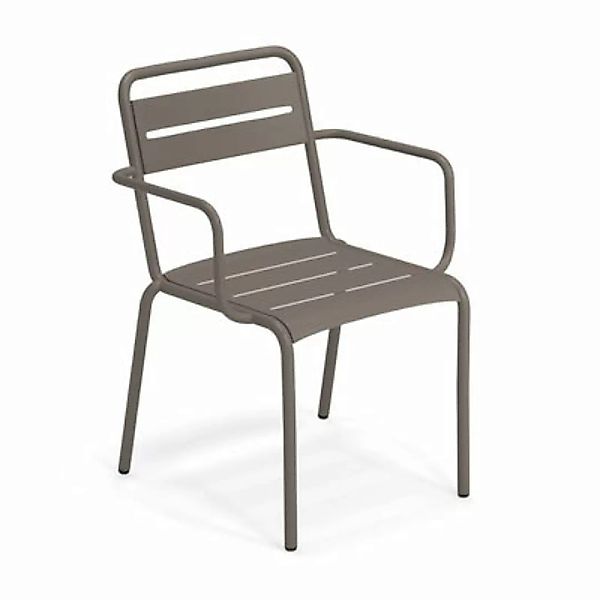 Stapelbarer Sessel Star metall rot / Aluminium - Emu - Rot günstig online kaufen