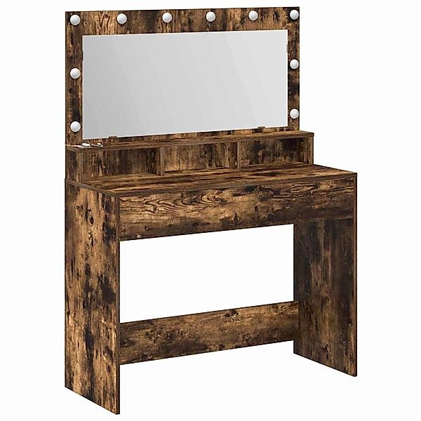 vidaXL Schminktisch Geräucherte Eiche 100 x 41 x 135 cm Holzwerkstoff 86510 günstig online kaufen