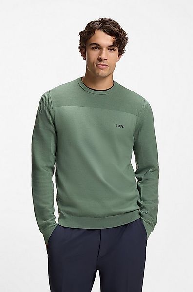BOSS GREEN Strickpullover KN Momentum-X CN Rundhalsausschnitt, Regular Fit, günstig online kaufen
