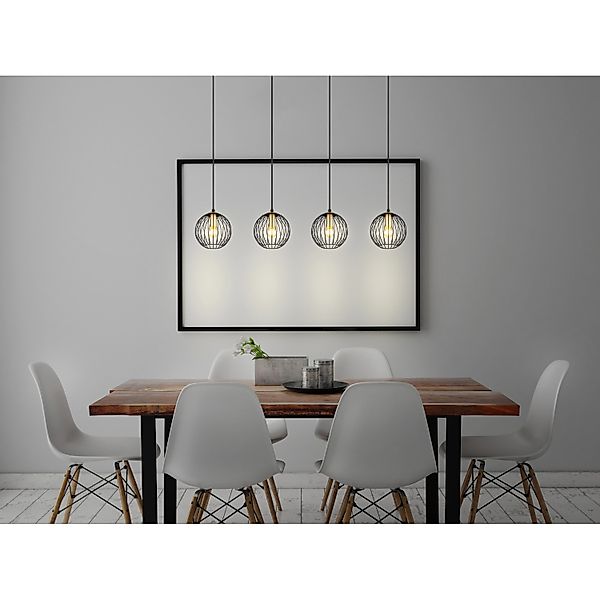 GLOBO LIGHTING Hängeleuchte »EUSEBIUS« E14 1 Stk. Hängelampe schwarz Metall günstig online kaufen