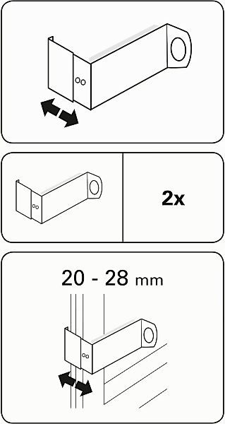 GARDINIA Verbinder Spannvitrage-Adapter, (Set, 1-St), Serie günstig online kaufen