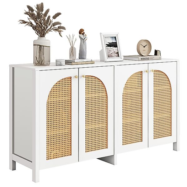 Merax Sideboard, Kommode mit verstellbaren Einlegböden,Anrichte,Rattantüren günstig online kaufen