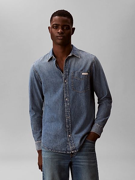 Calvin Klein Jeans Jeanshemd "VINTAGE INDIGO" Regular fit mit Rundhalsaussc günstig online kaufen