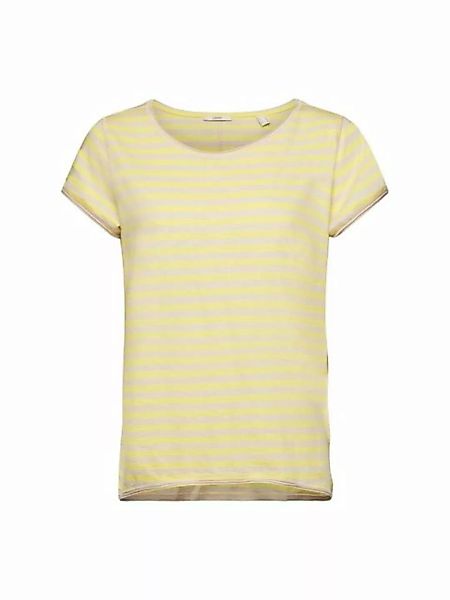 Esprit T-Shirt Streifen-T-Shirt mit Rollkanten (1-tlg) günstig online kaufen