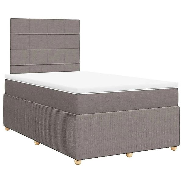 vidaXL Boxspringbett mit Matratze Taupe 120x190 cm Stoff 3294299 günstig online kaufen
