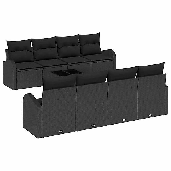 vidaXL Gartensofa-set Schwarz 55 x 55 x 37 cm Poly-Rattan 3345973 günstig online kaufen