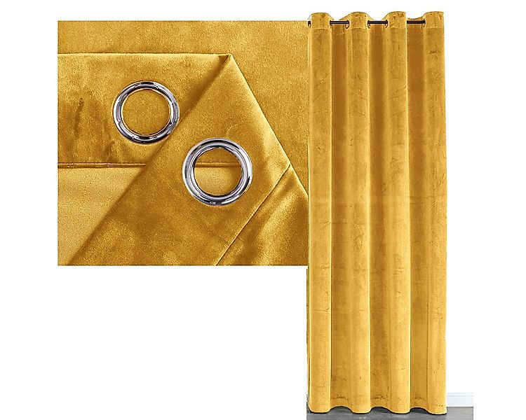 Vorhang SAMT Vorhang Ösen Verdunkelungsvorhang abdunkelnd (1 St), Ösen, abd günstig online kaufen