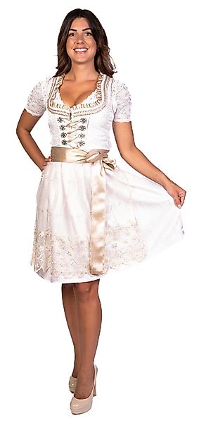 Trachtl Dirndl Trachtl Beatrice IN Weiss/Gold günstig online kaufen