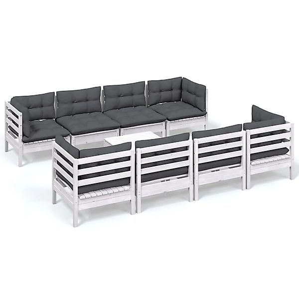 vidaXL 9-tlg Garten-Lounge-Set mit Kissen Kiefer Massivholz Modell 98 günstig online kaufen