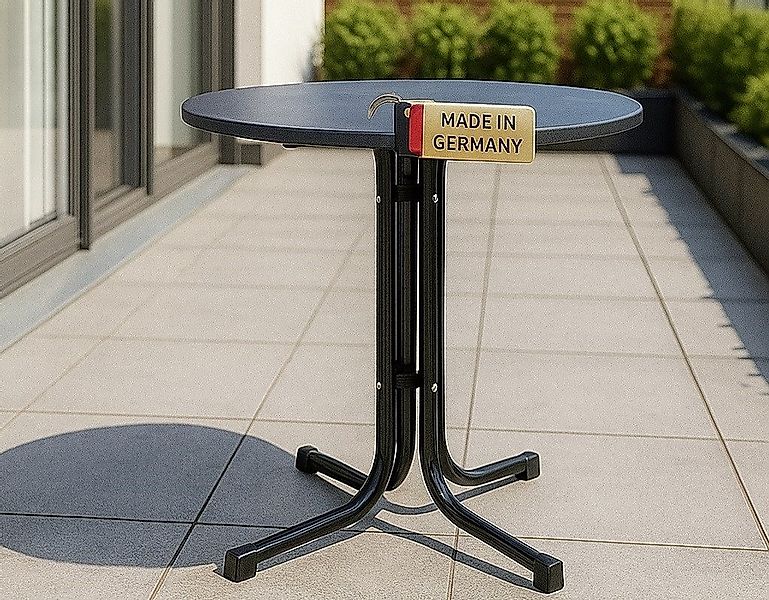 Gardissimo Gartentisch Deep 80 cm rund Klapptisch Balkontisch wetterfest kl günstig online kaufen