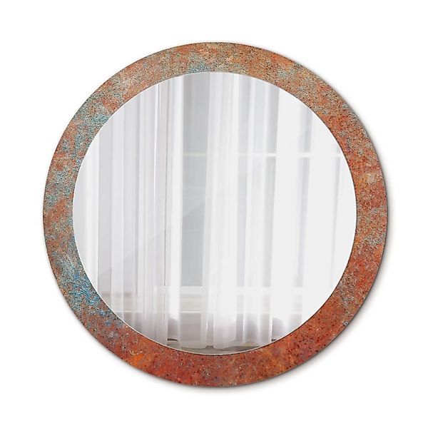 Tulup Bedruckte Spiegel Rostiges Metall 80x80 cm Runder Spiegel mit Dekorat günstig online kaufen