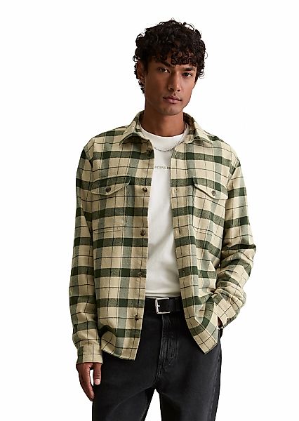 Marc OPolo DENIM Kurzjacke "aus leichtem Bio-Baumwoll-Flanell" ohne Kapuze günstig online kaufen