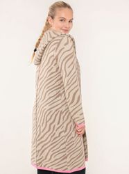 Zwillingsherz Strickjacke "Zebra" Animal-Muster, Kapuze, Langarm, günstig online kaufen