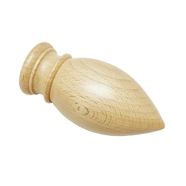 Gardinia Holz-Endknopf Country Patrone Ø 25 mm Buche 2-er Pack günstig online kaufen