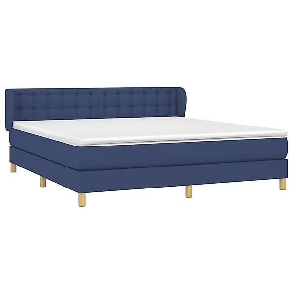 vidaXL Boxspringbett mit Matratze Blau 160x200 cm Stoff 3127139 günstig online kaufen