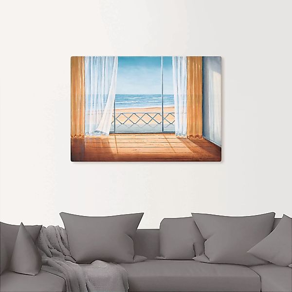 Artland Wandbild "Terrasse mit Meerblick", Fensterblick, (1 St.), als Alubi günstig online kaufen