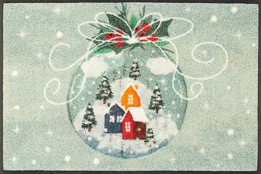 wash+dry by Kleen-Tex Fußmatte "Snow Globe" rechteckig 7 mm Höhe günstig online kaufen