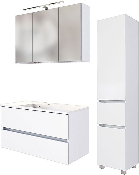 welltime Badmöbel-Set »Welltime Möbel Baabe Waschtisch-Set 3tlg. oder 5tlg. günstig online kaufen