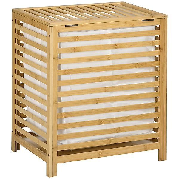 HOMCOM Wäschekorb 55L, Wäschesammler mit Deckel, günstig online kaufen