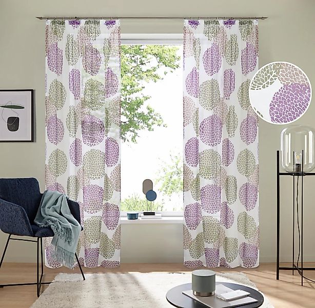 my home Gardine "Belem" Kräuselband 1 Stk. tlg. 1 bzw. 2 Schals, Vorhang, F günstig online kaufen